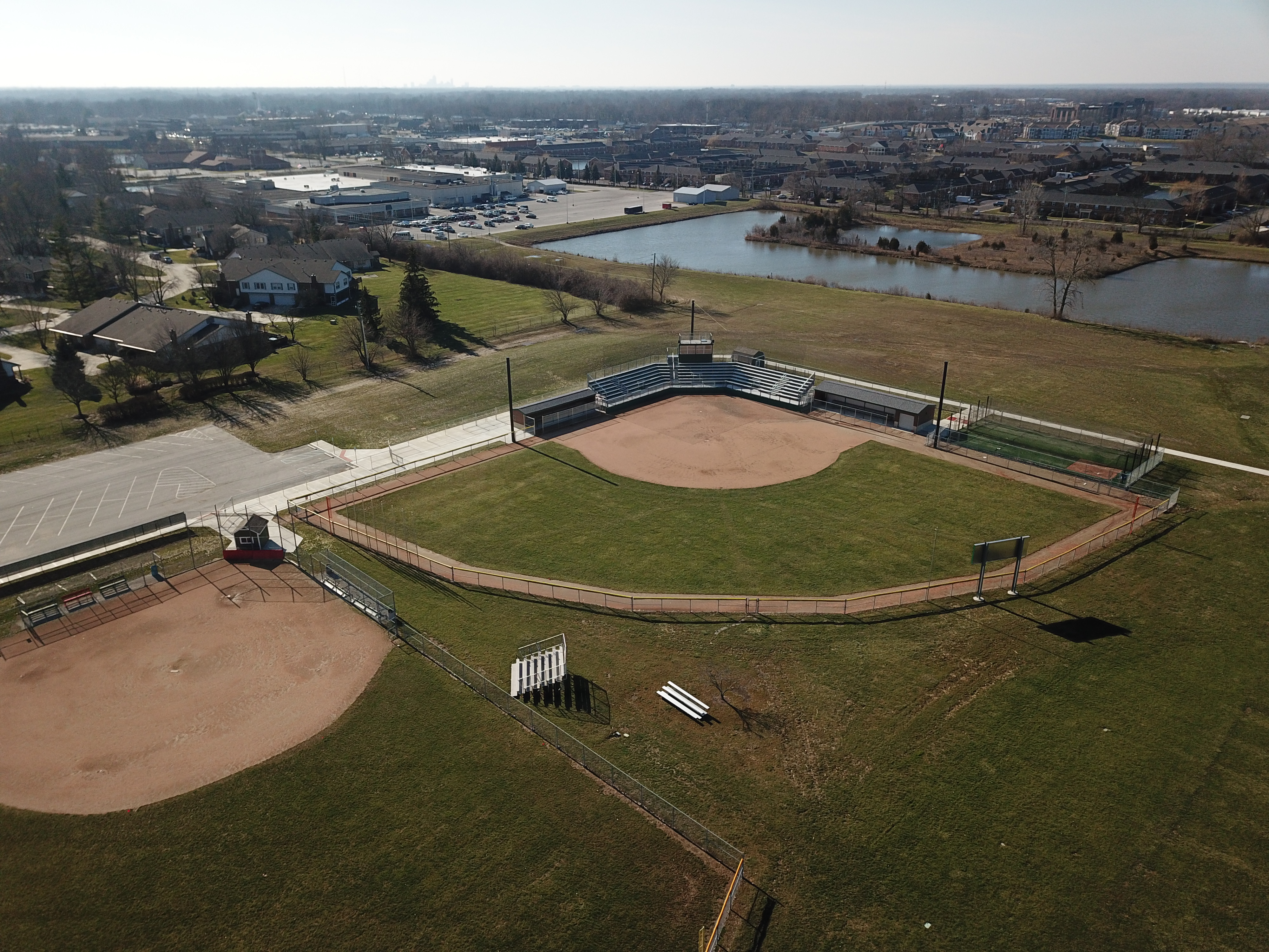 Construction process for Lawrence H.S. Softball Fields in Indianapolis, IN