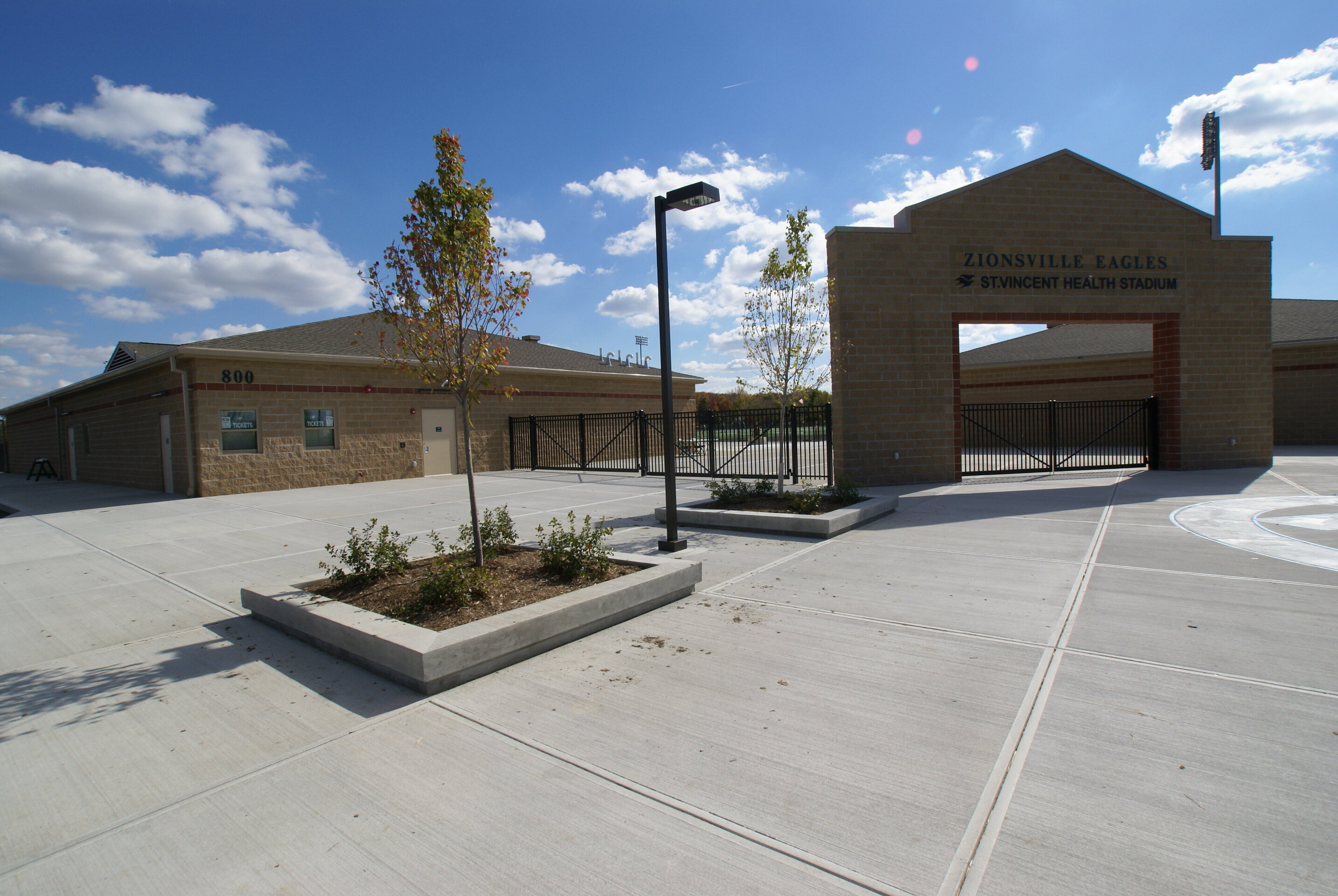Construction process for Zionsville High School Athletics in Zionsville, IN