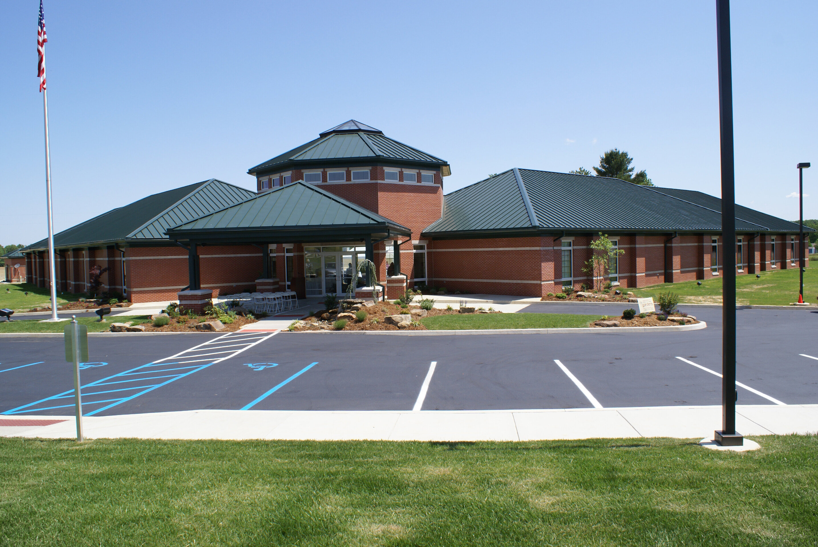 Construction process for Crane Bank Headquarters in Crane, IN