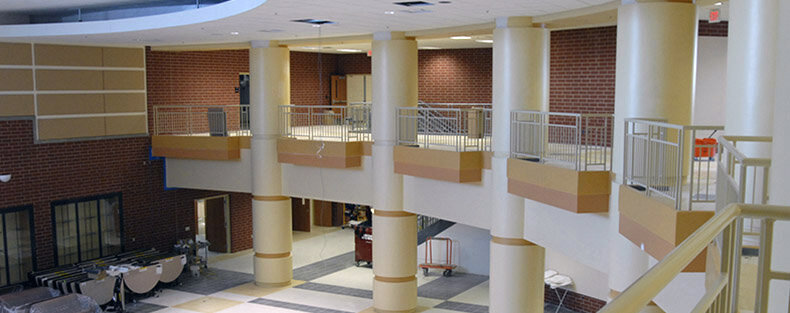 Construction process for Lapel High School in Lapel, IN