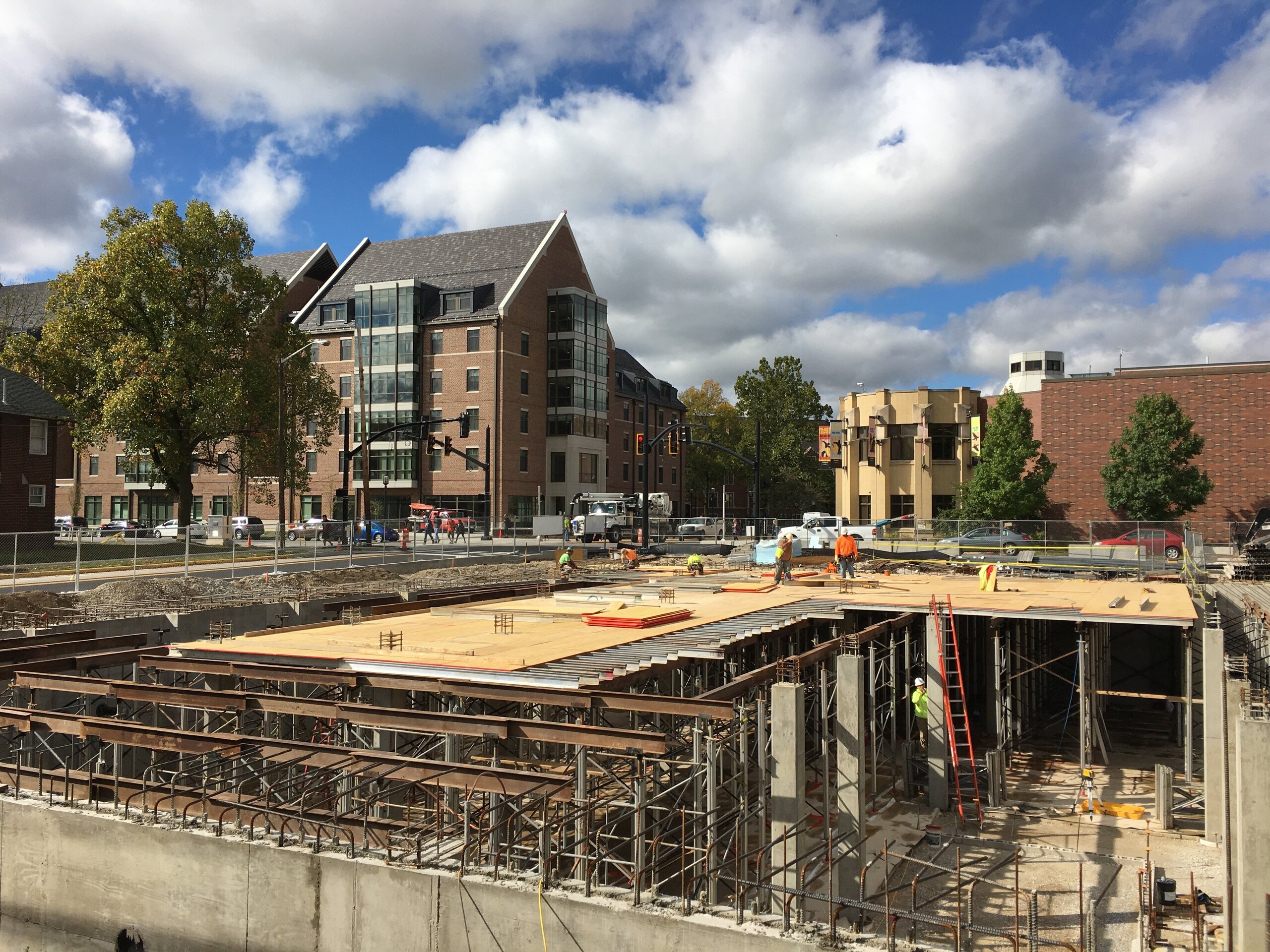 Construction process for Purdue Bechtel Learning Center in W. Lafayette, IN