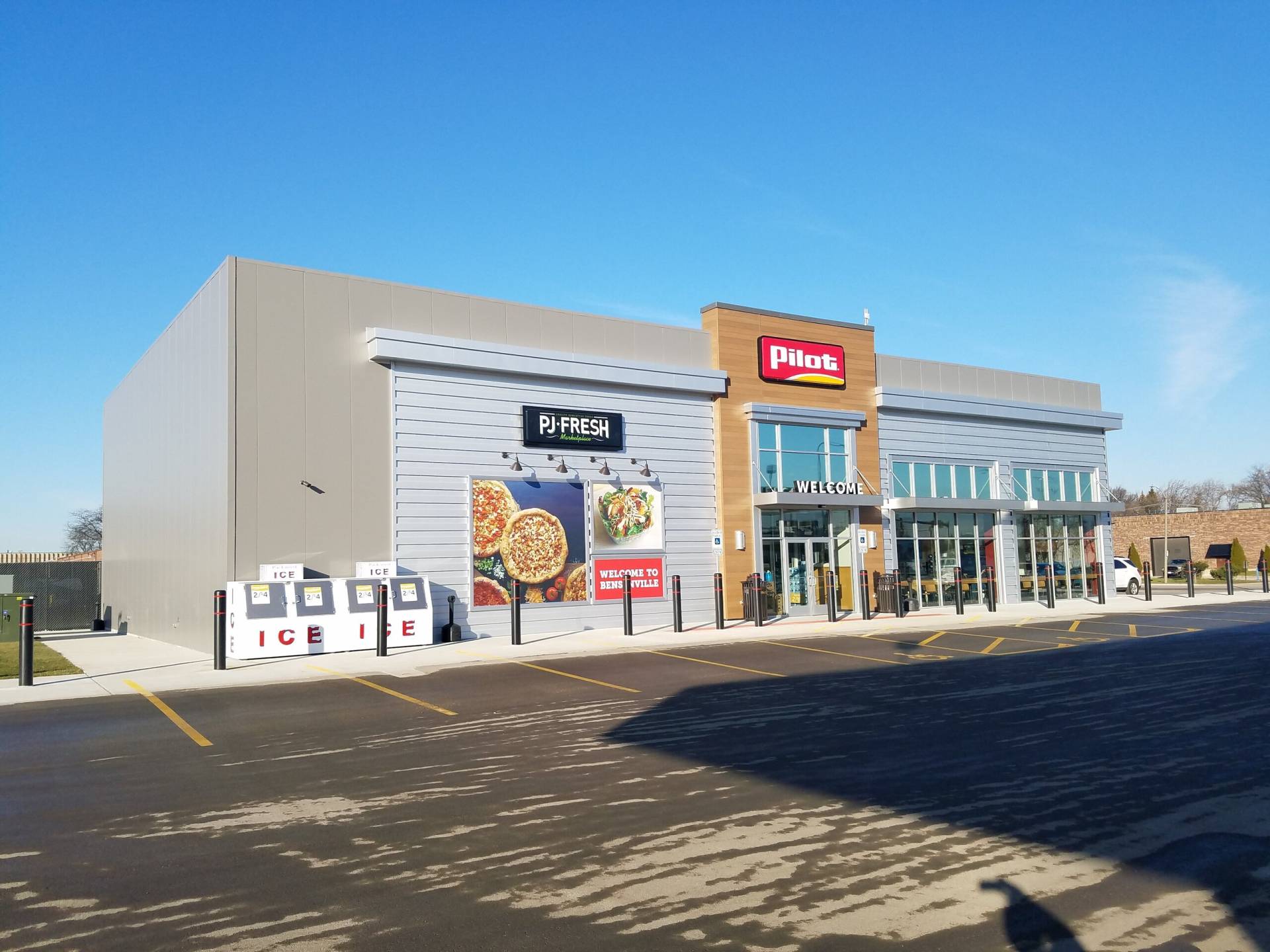 Construction process for Pilot #1114 in Bensenville, Il