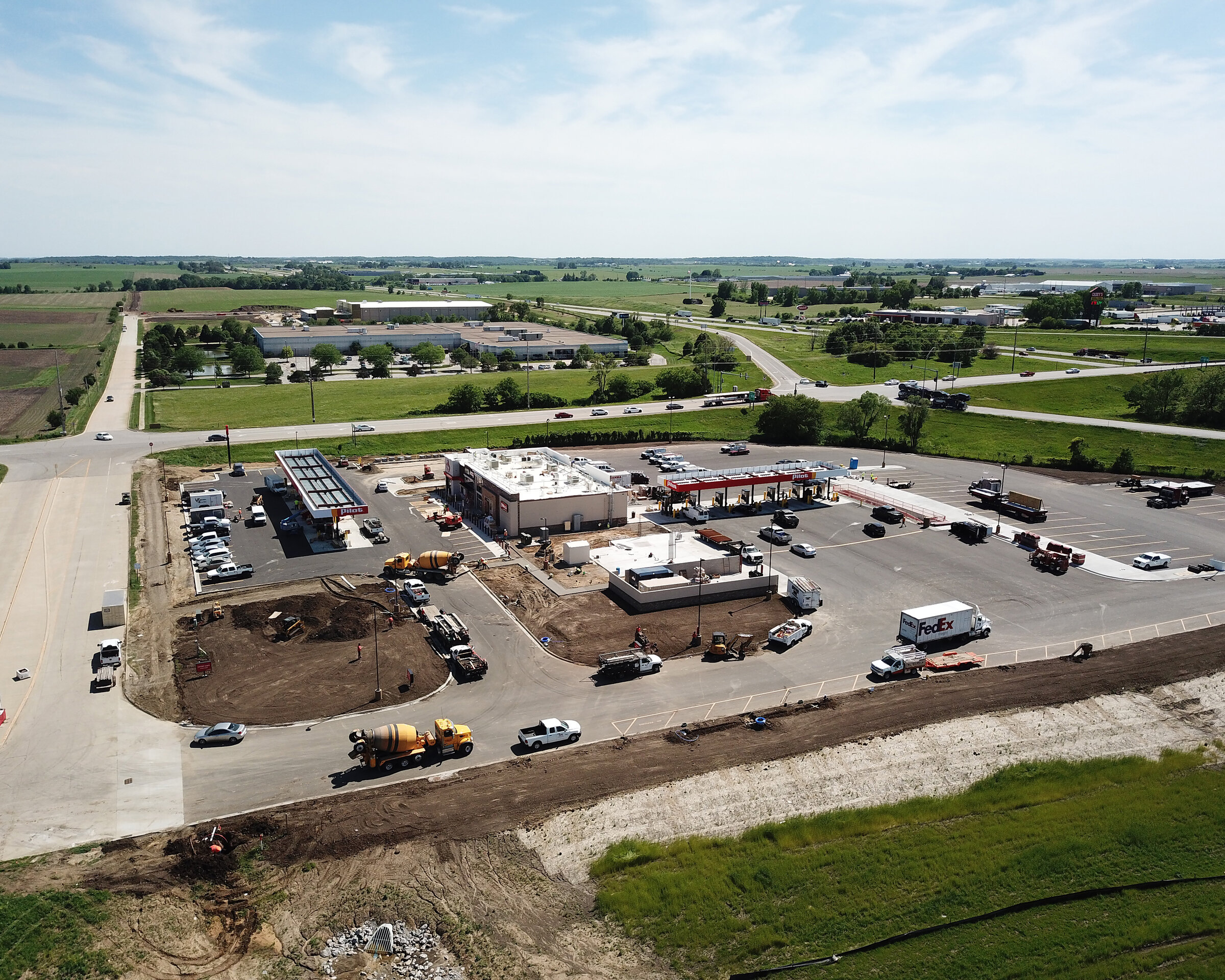 Construction process for Pilot #1092 in Cedar Rapids, IA