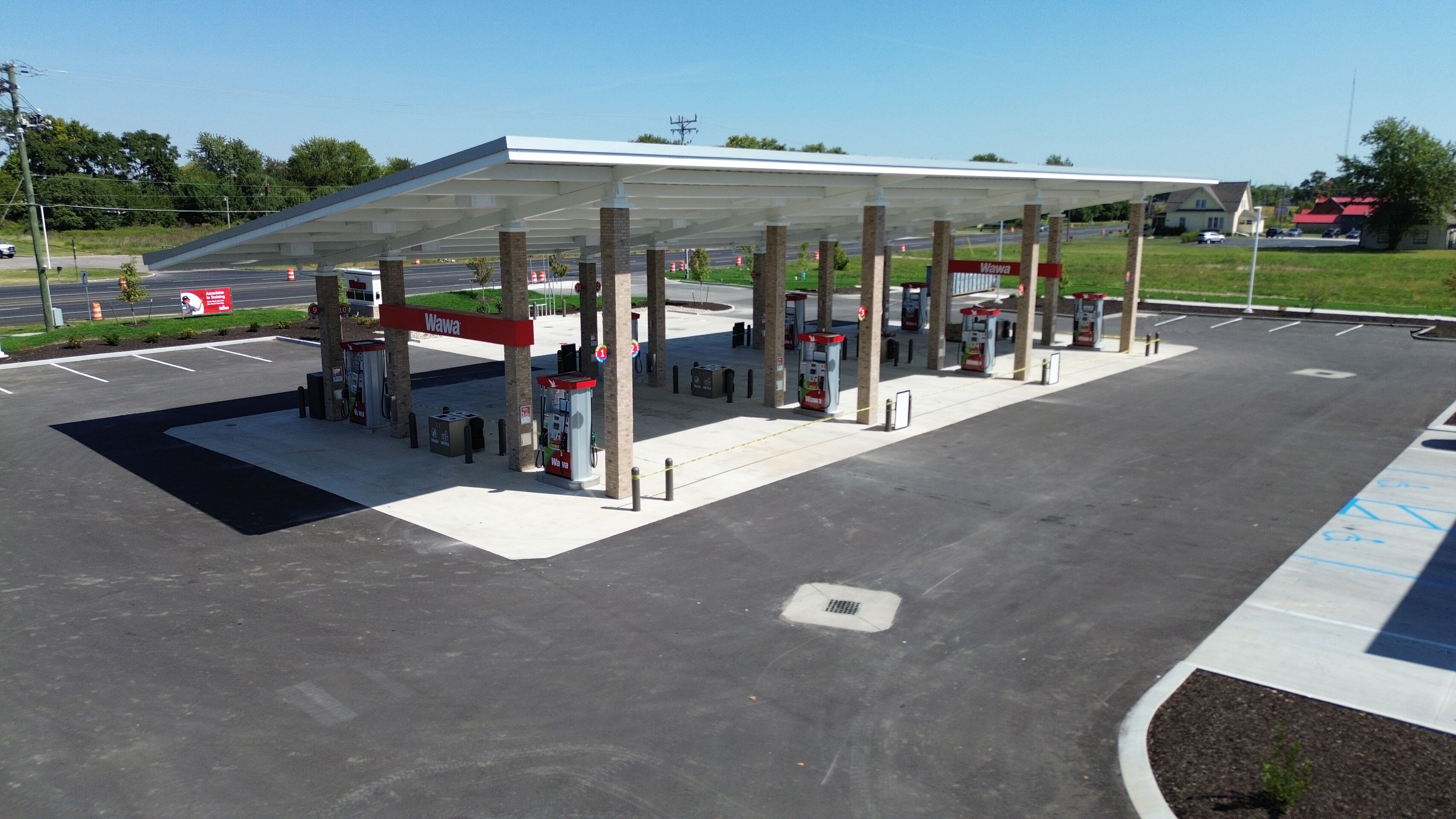 Construction process for WAWA #7400 in Cumberland, IN