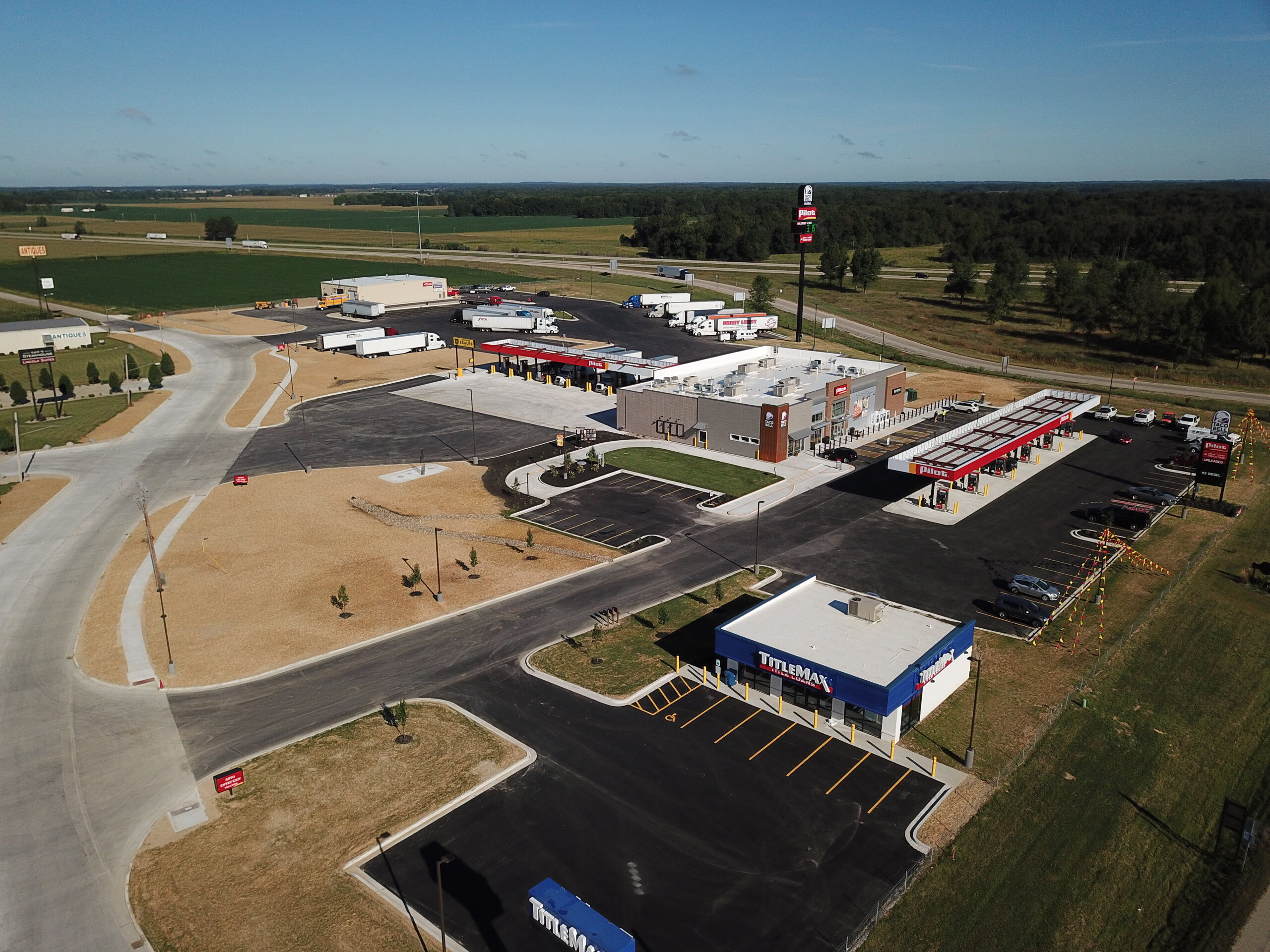 Construction process for Pilot #1174 in Marshall,IL