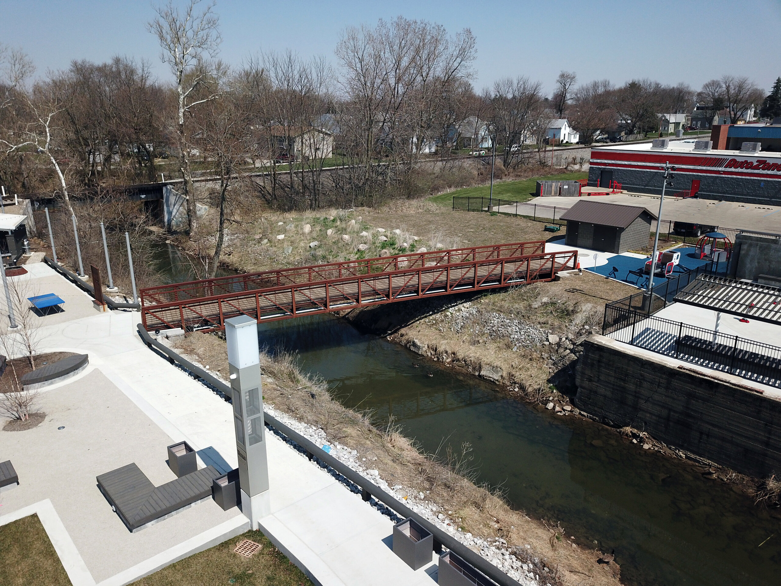 Construction process for Frankfort Prairie Creek Park in Frankfort, IN