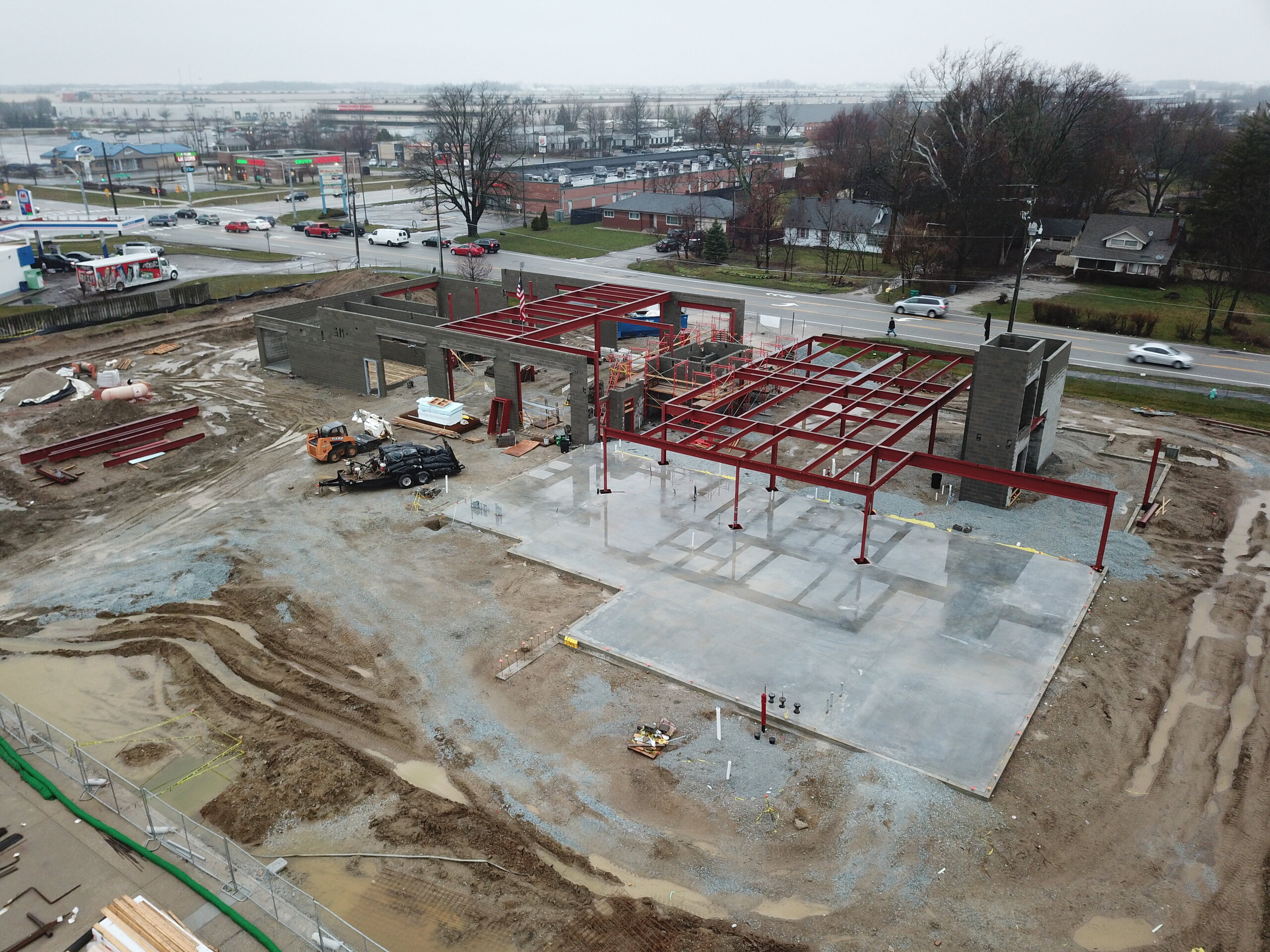 Construction process for Pike Township Fire #61 in Indianapolis, IN