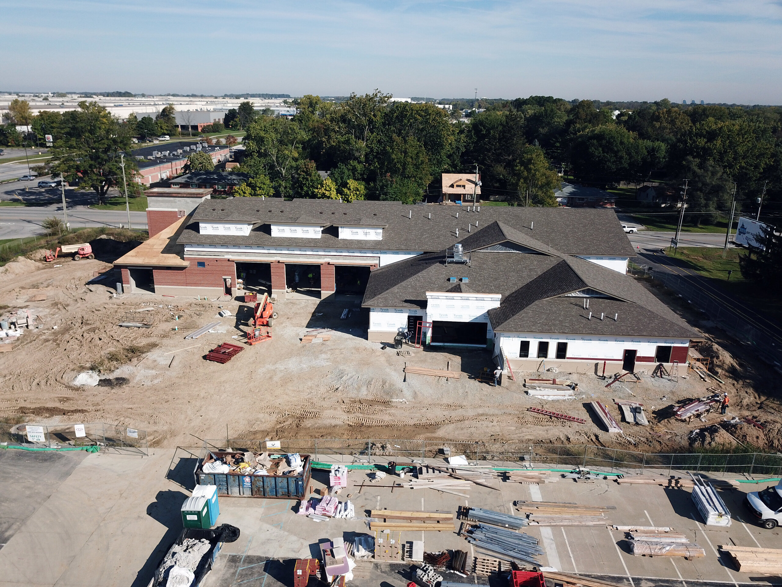 Construction process for Pike Township Fire #61 in Indianapolis, IN