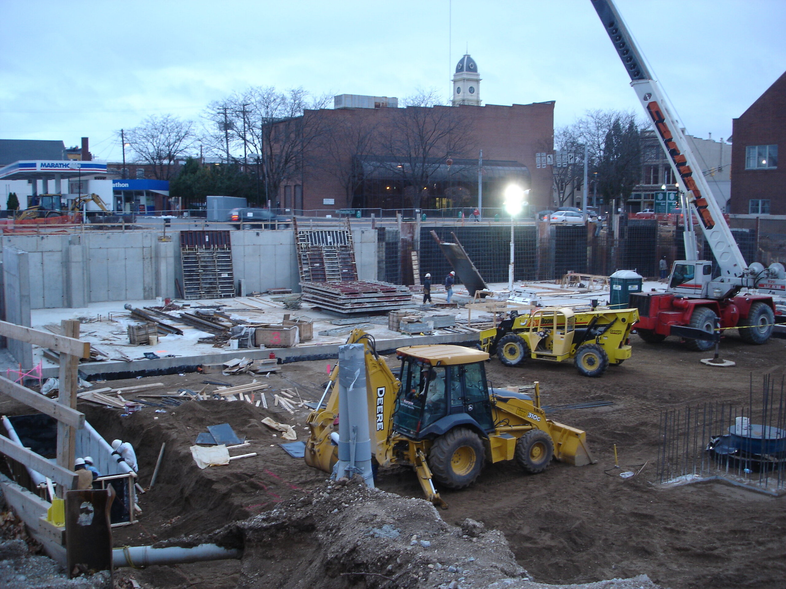 Construction process for Noblesville City Hall in Noblesville, IN