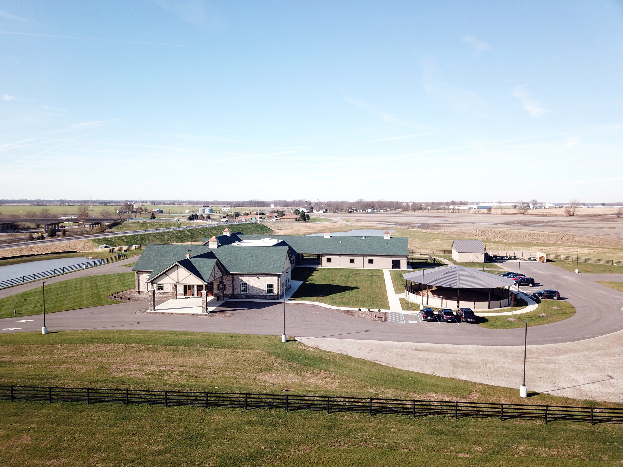 Construction process for Purdue Equine in Shelbyville, IN