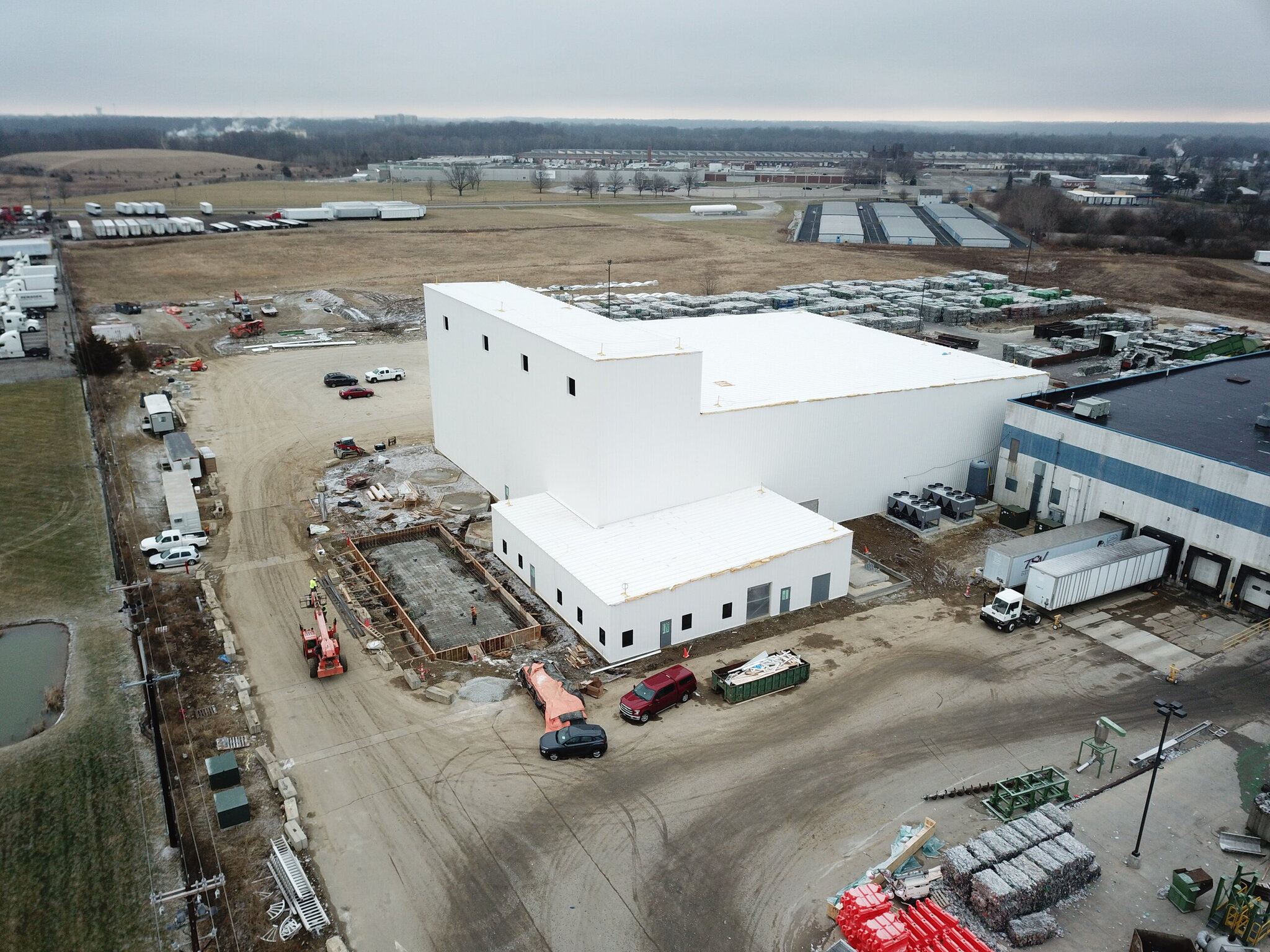 Construction process for DAK America in Richmond, IN