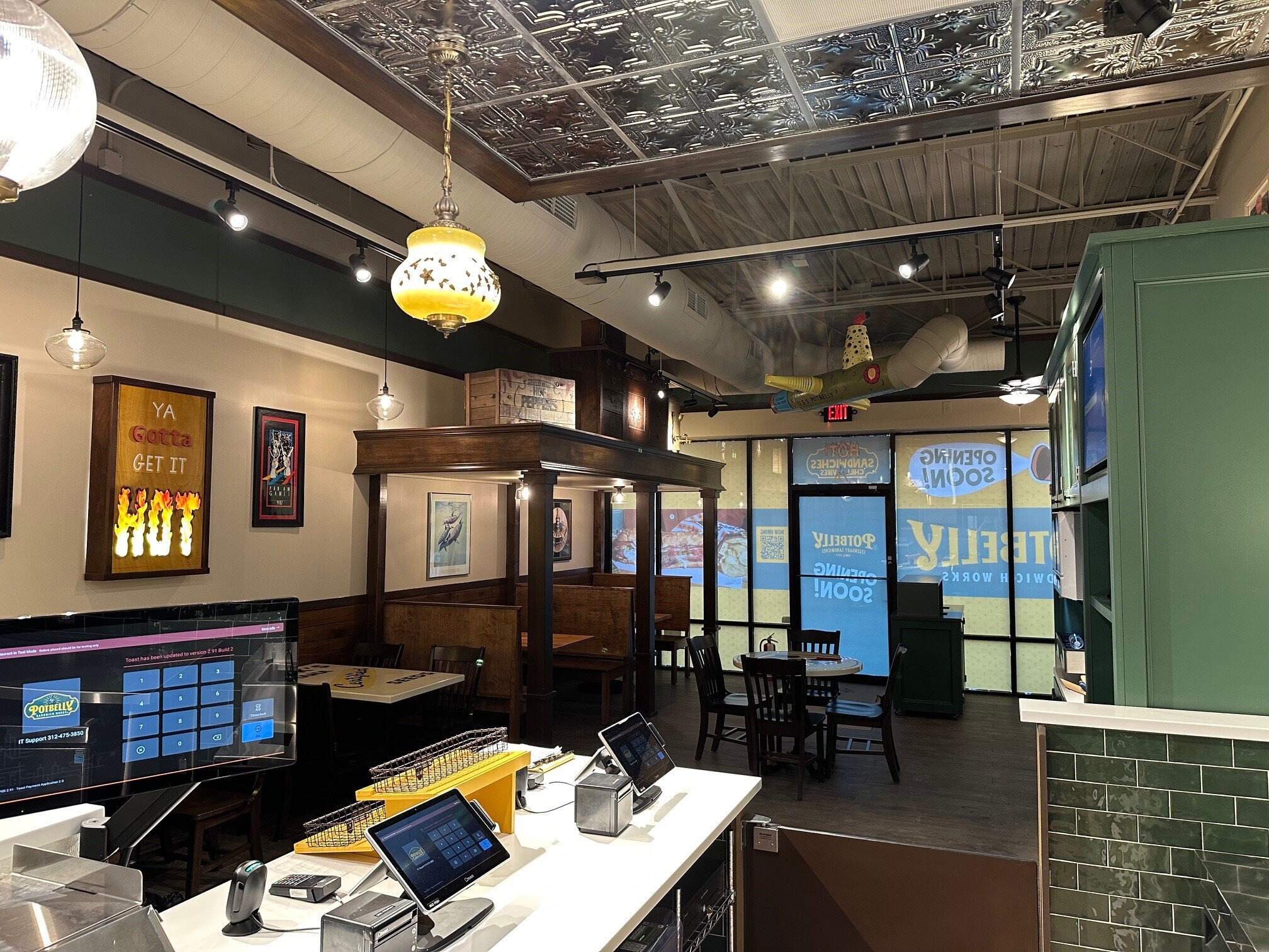 Construction process for Pot Belly's - Indianapolis in Indianapolis, IN