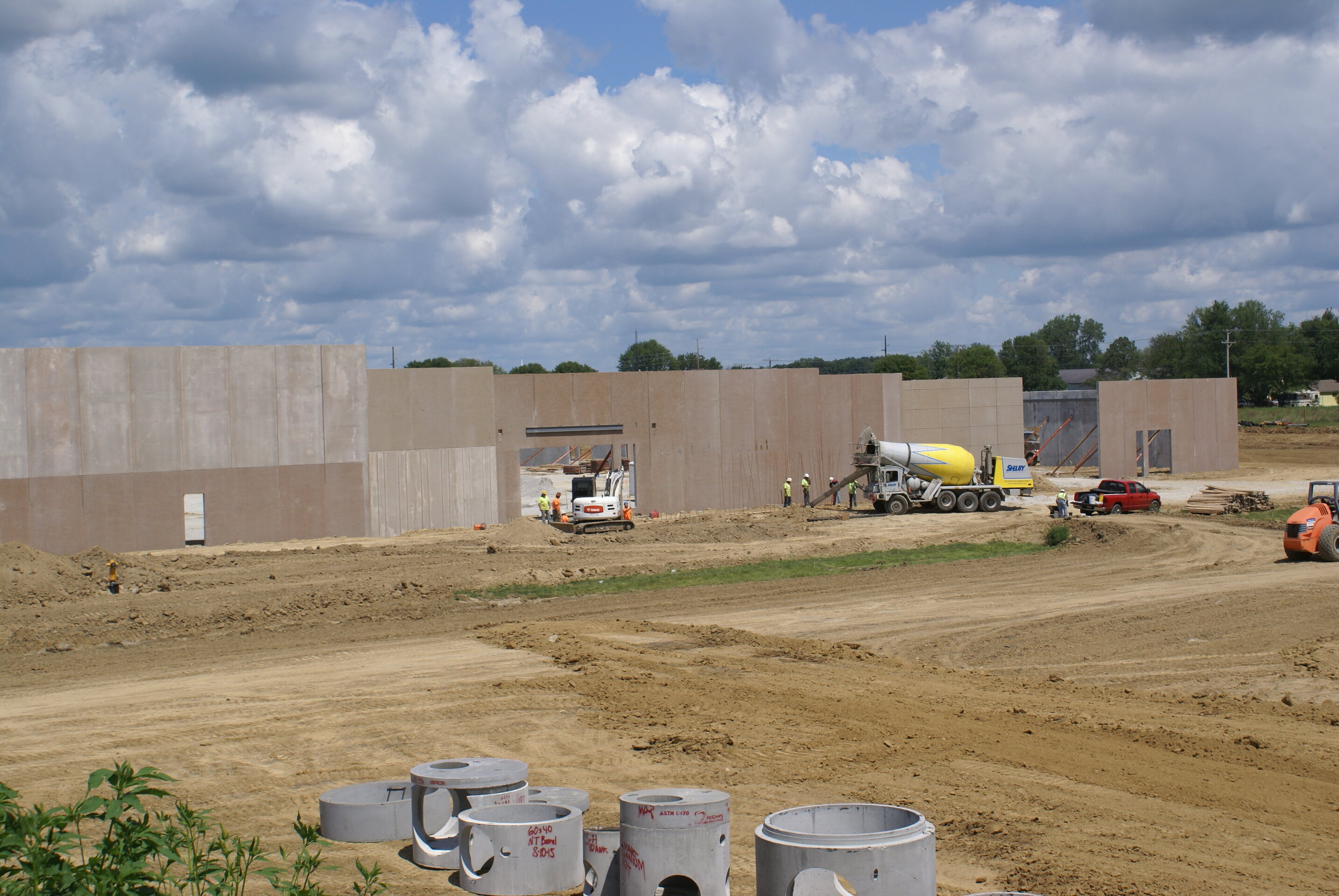Construction process for Walmart Supercenter #6476 in Danville, IN