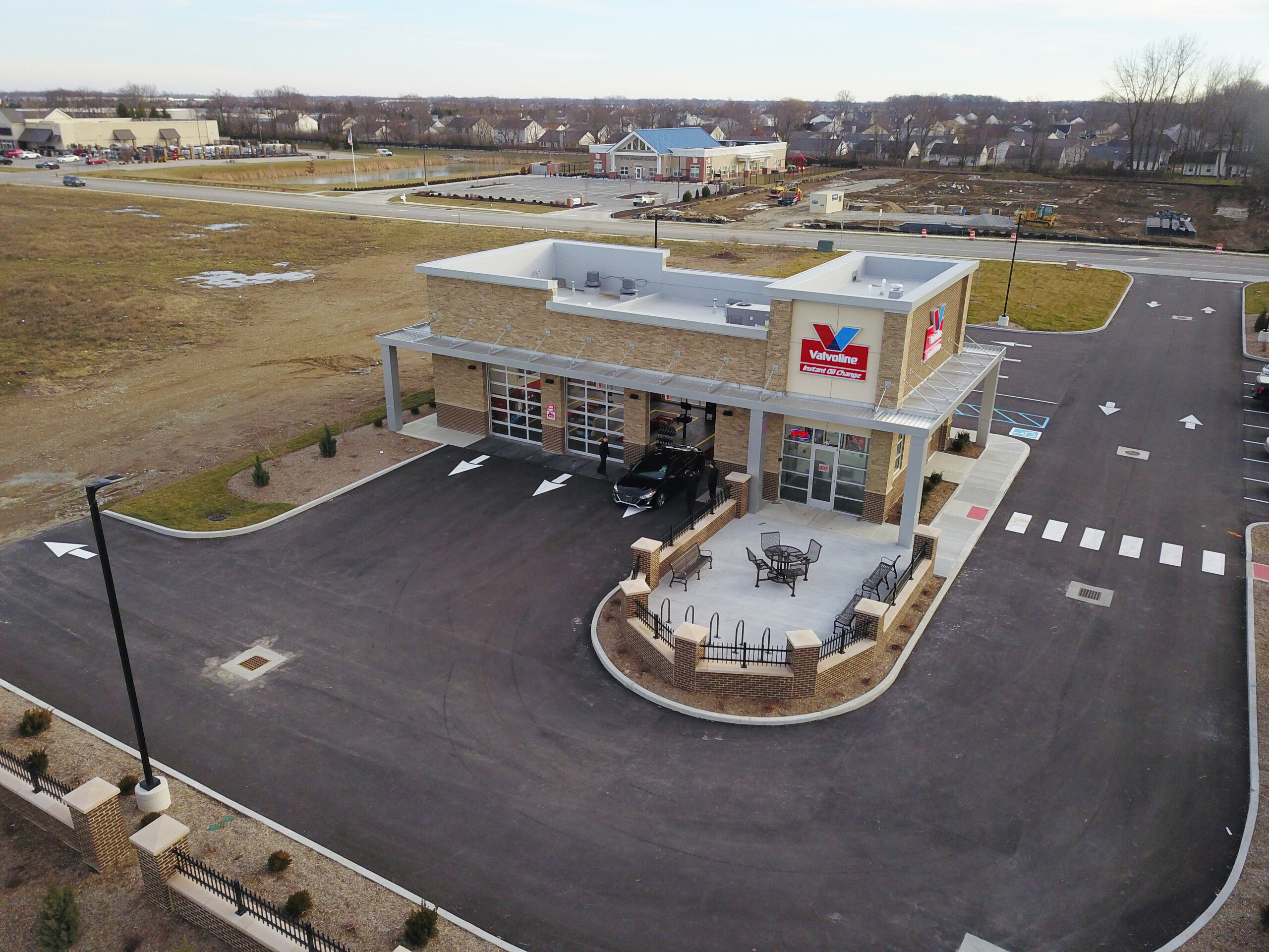 Construction process for Valvoline in Westfield, IN