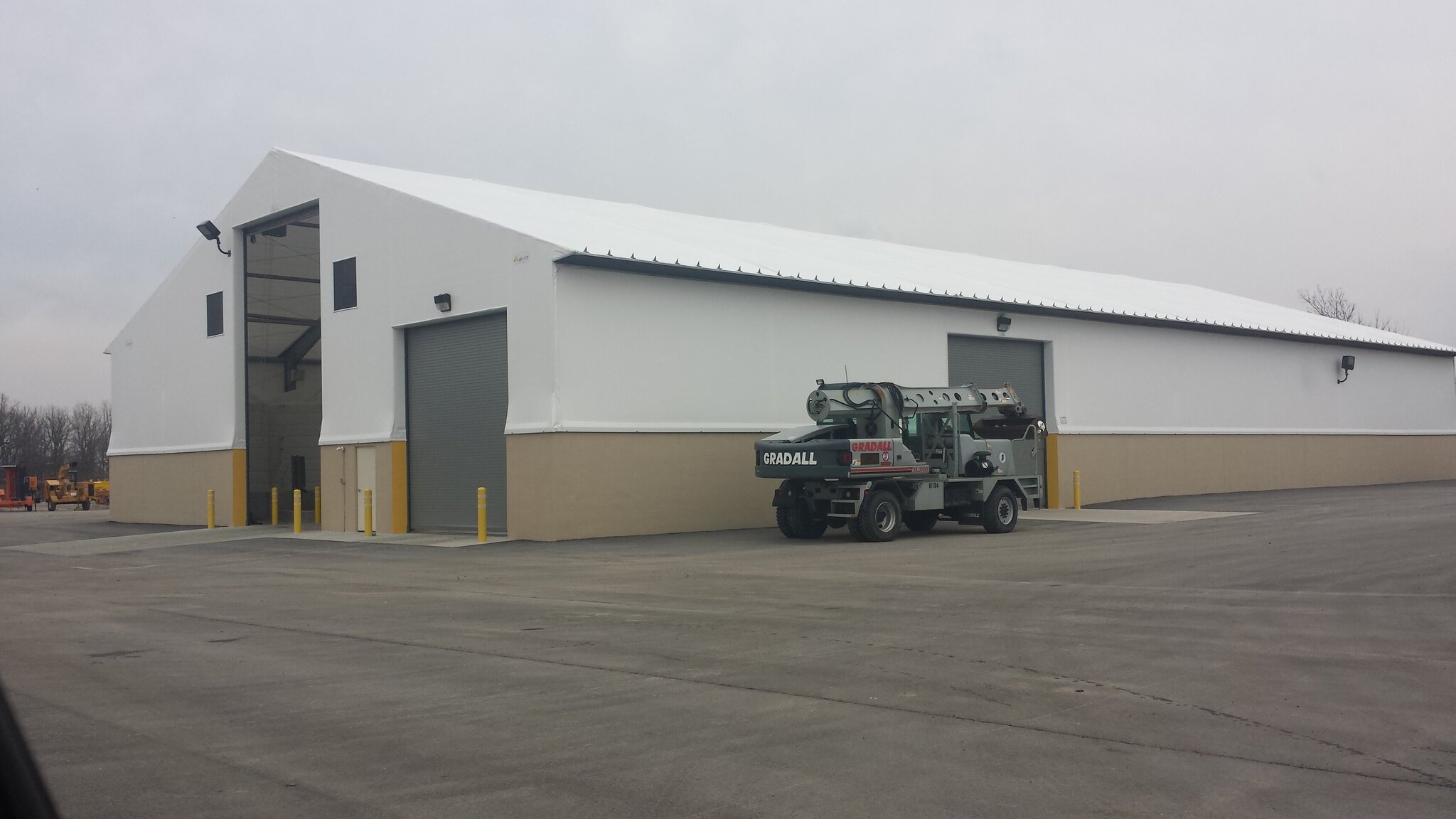 Construction process for INDOT Salt Storage Lebannon in Lebannon, IN