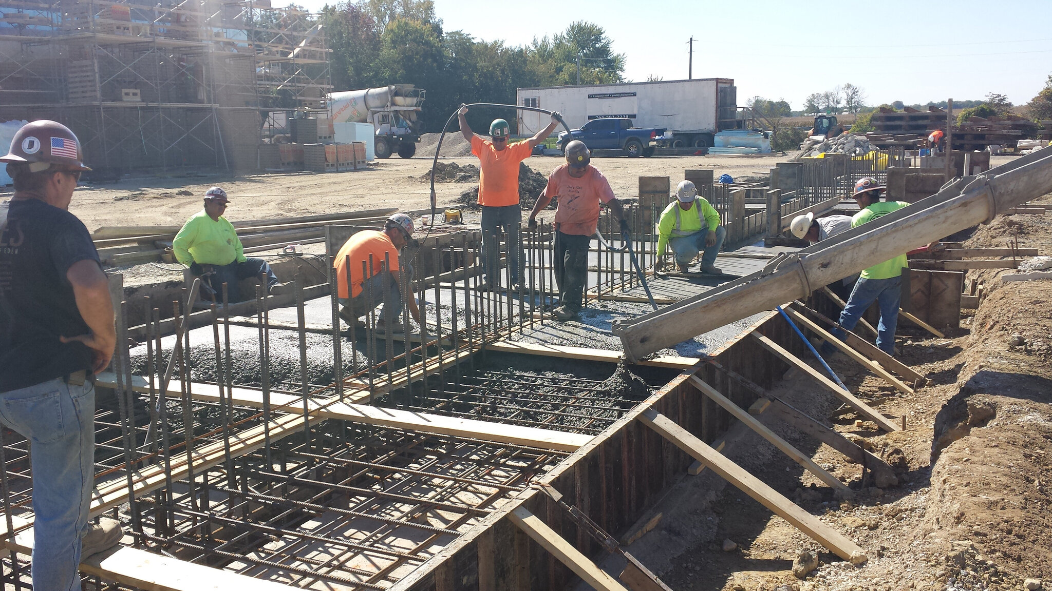 Construction process for INDOT Salt Storage Lebannon in Lebannon, IN