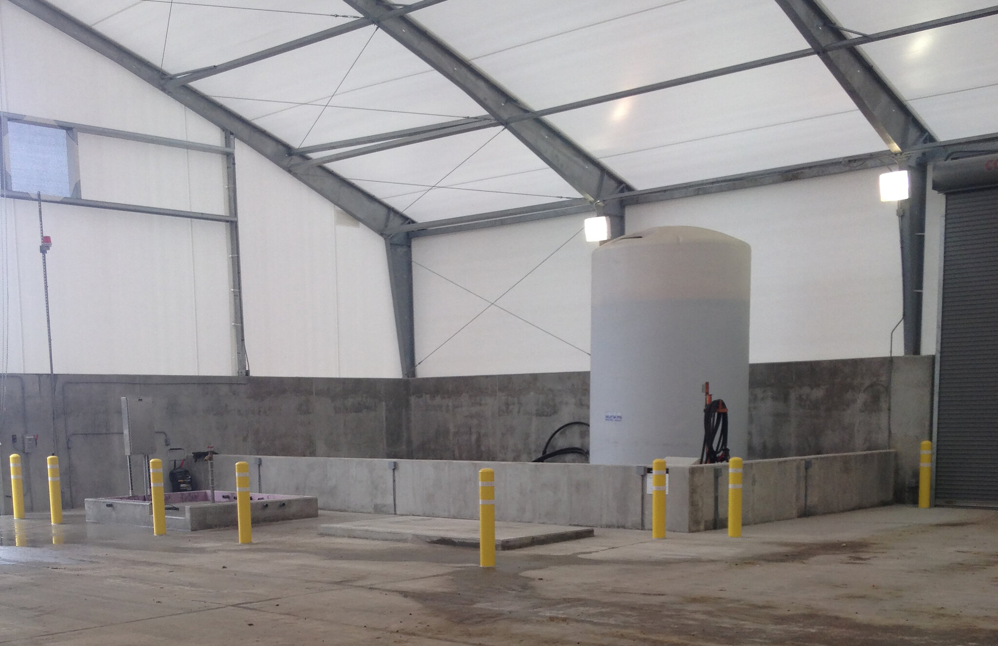 Construction process for INDOT Salt Storage Lebannon in Lebannon, IN