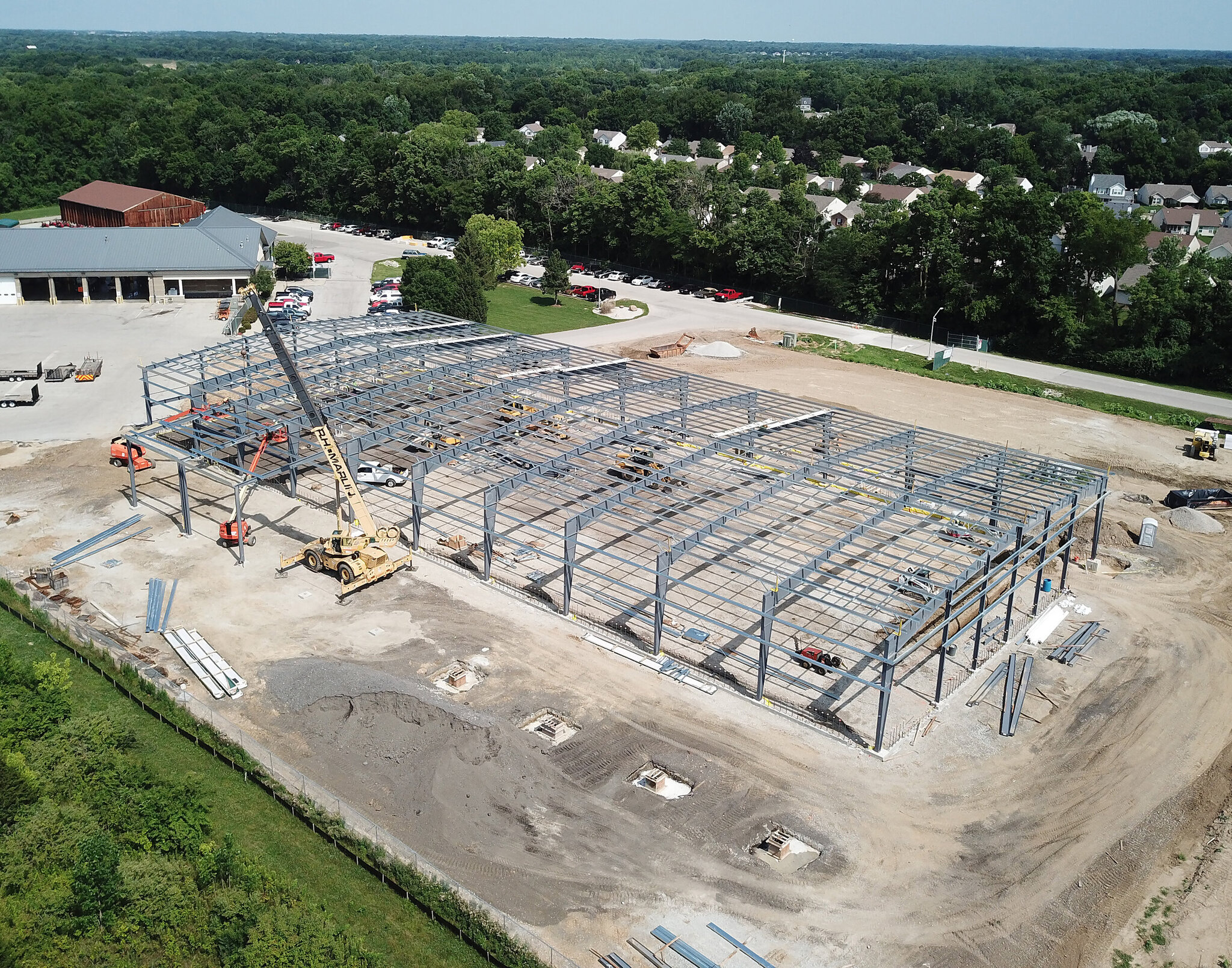 Construction process for Fishers DPW