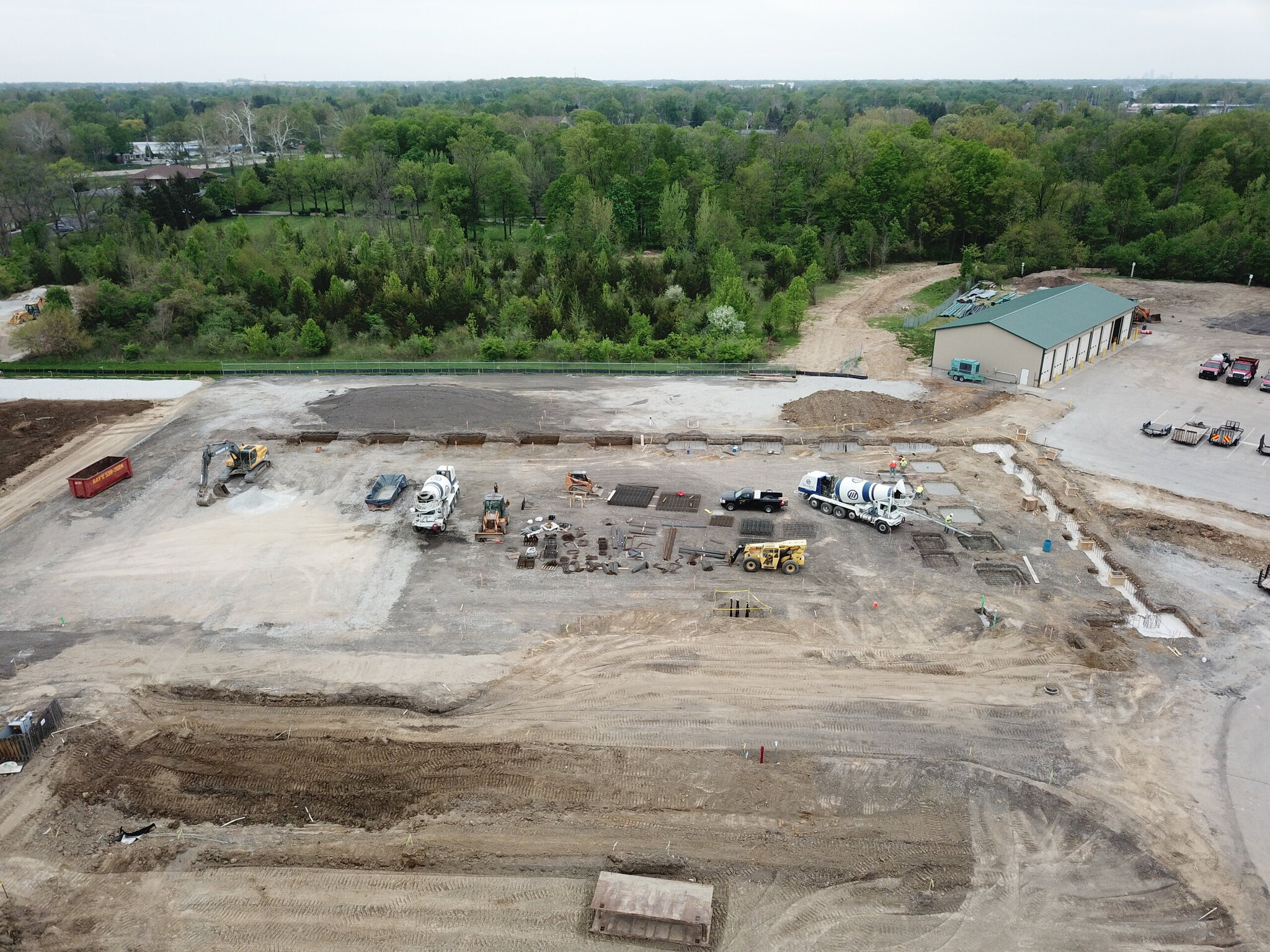 Construction process for Fishers DPW